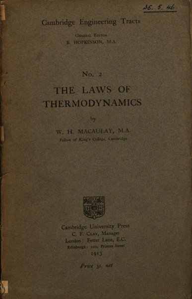 The Laws of Thermodynamics
