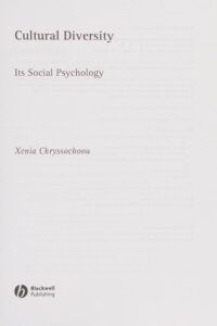 Cultural Diversity - Its Social Psychology