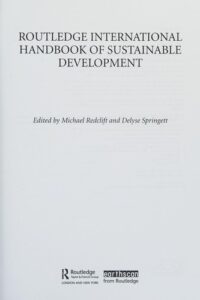 Routledge International Handbook of Sustainable Development